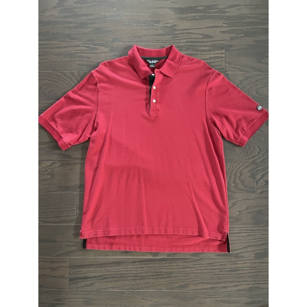 Brooks Brothers Men's Country Club Polo Shirt Short Sleeve, Size‎ Large, Red
